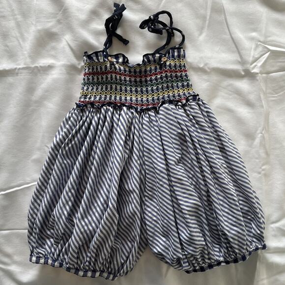 Clan C Bubble Smocked Zigzag Romper Size 12M - Picture 10 of 10